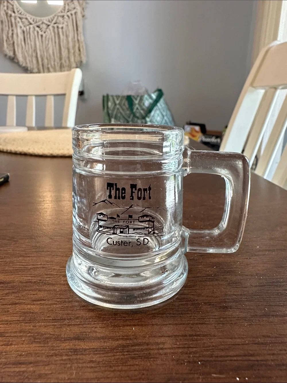 Souvenir Vintage Mini Mug Shot Glass   The Fort Custer, South Dakota